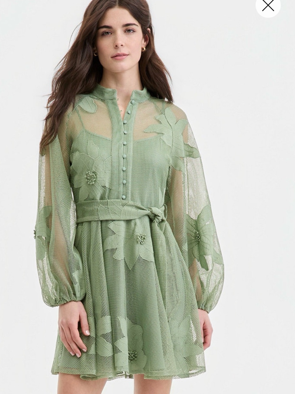 seni & cade Jacquard Mesh Lined Dress size medium